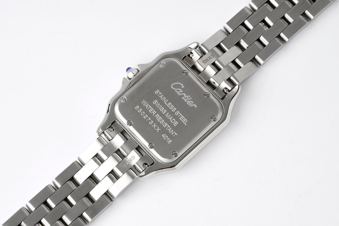 PANTHERE 27MM SILVER CASE DIAMOND BEZEL WHITE DIAL