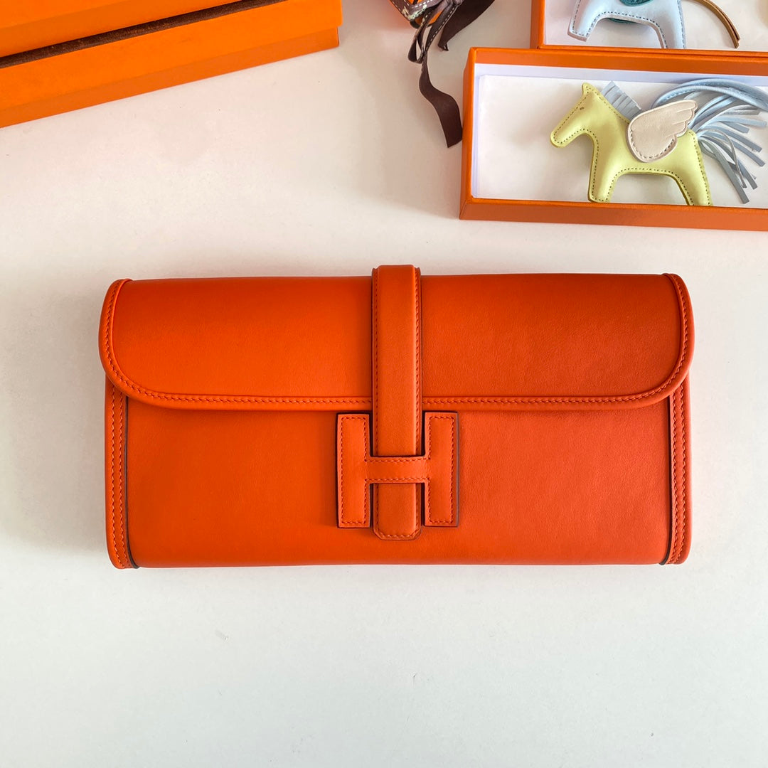 HM Jige 29 Orange Swift Calfskin 229027
