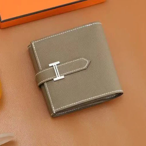 Hermes 2026 Bearn Compact Wallet Etoupe Epsom Leather