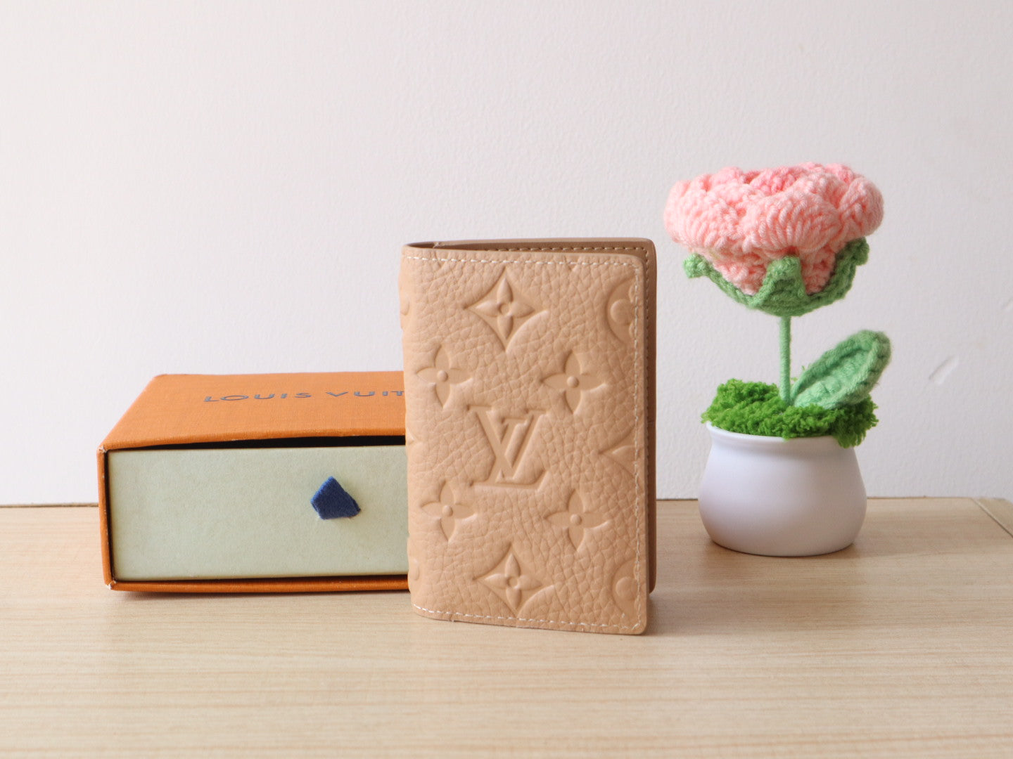 LV Pocket Organizer Monogram Grained Taurillon Cowhide