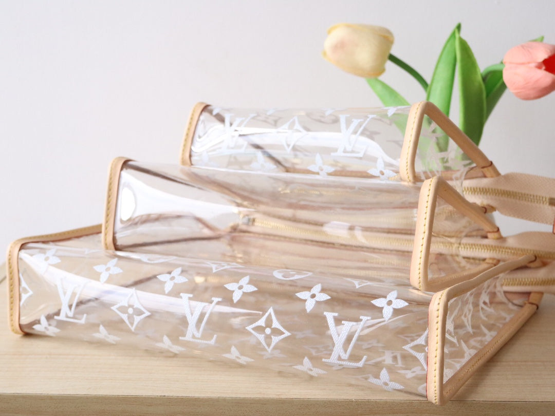 LV Trio Poche Toilette Beige Recycled Polyester & Cowhide