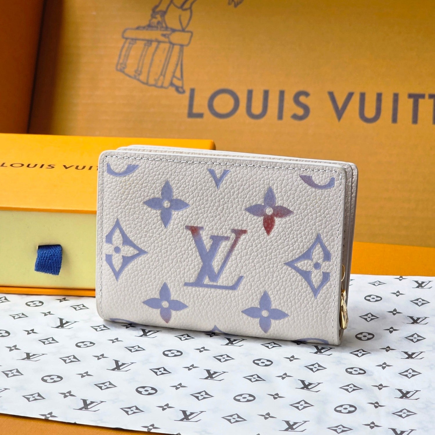 LV M25595 Cléa Wallet Dream Beige Embossed Grained Cowhide - Light GHW