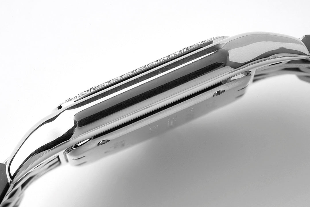 PANTHERE 27MM SILVER CASE DIAMOND BEZEL WHITE DIAL