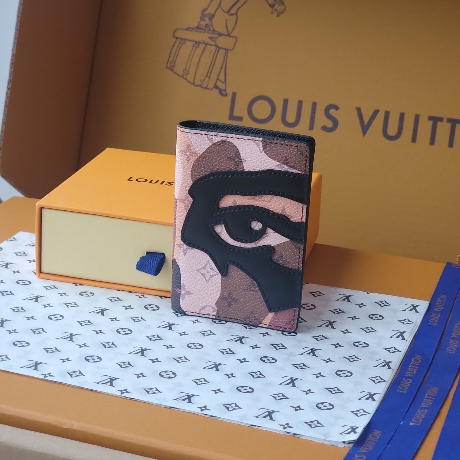 LV M82574 Faces Pocket Organizer Brown Monogram Canvas & Cowhide