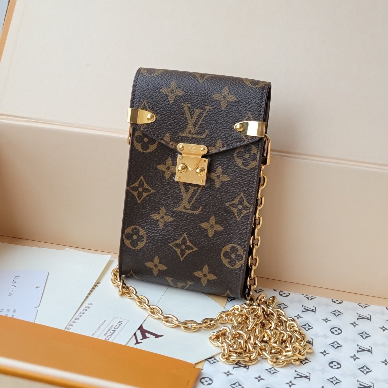 LV Phone Pouch Métis Brown Monogram Canvas GHW