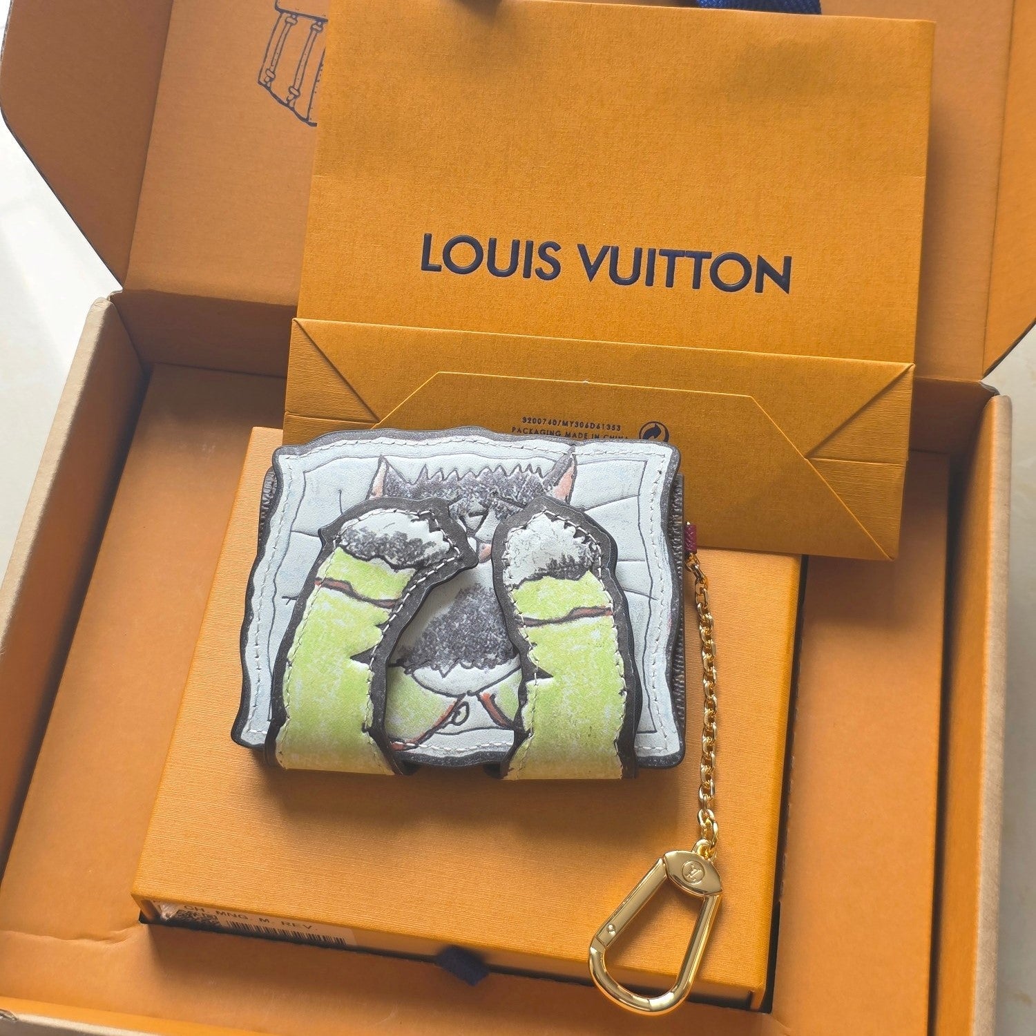 LV Pawket Purse Multicolor Cowhide Canvas