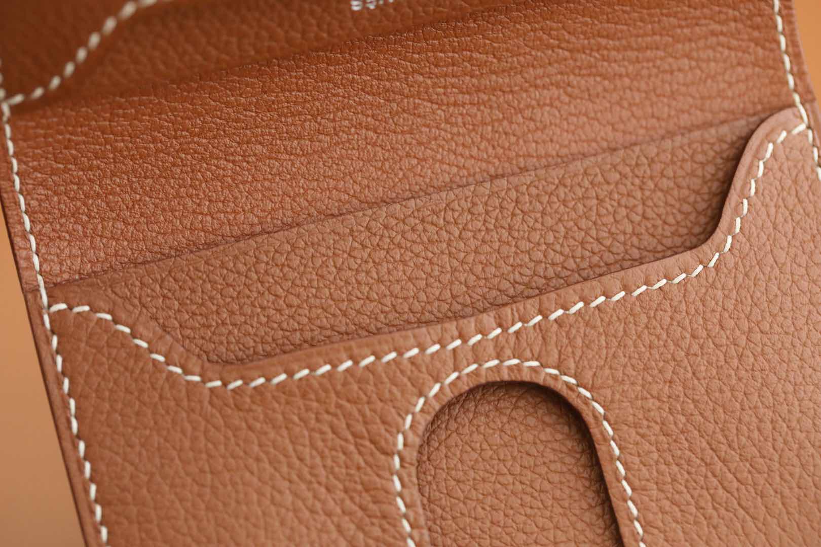 HM R.M.S Card Holder Brown Togo Leather 284473