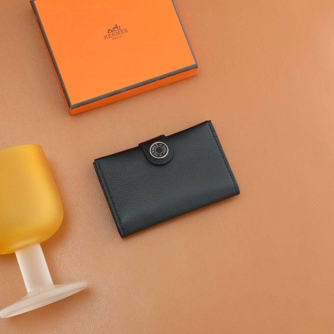 HM R.M.SCard Holder Black Togo Leather 284476