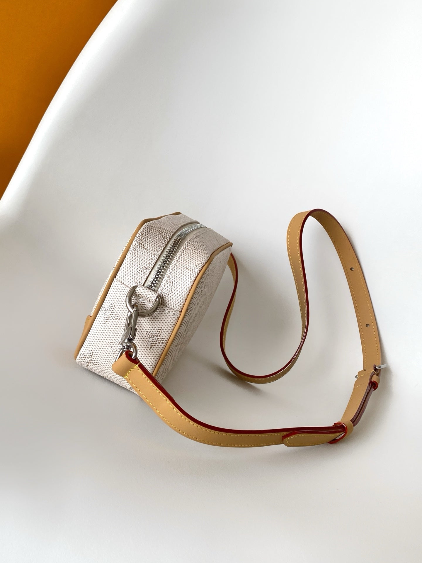 LV Trocadéro Wearable Wallet Camel Grey Monogram Coated Canvas